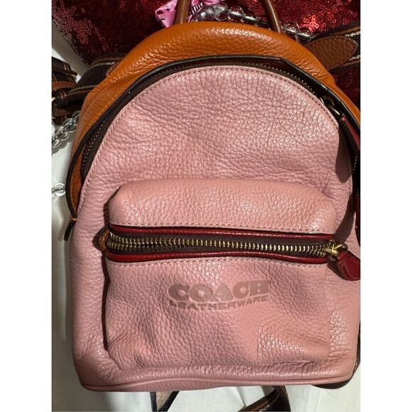 Coach charter 18 color block Backpack minibag shoulder - Picture 6 of 13